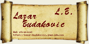Lazar Budaković vizit kartica